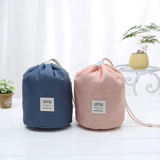 Fashion Round Waterproof Makeup Bag - High Capacity Travel Organizer