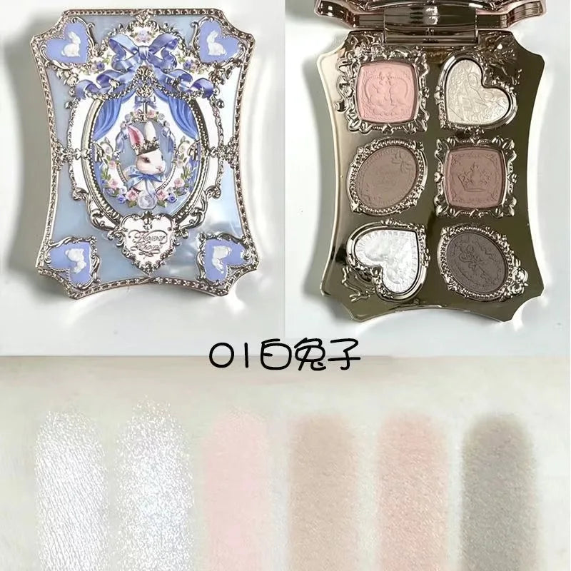 Flower Knows Strawberry Cupid Collection - Multi-Use Face Palette with Blush, Eyeshadow, Highlighter & Bronzer