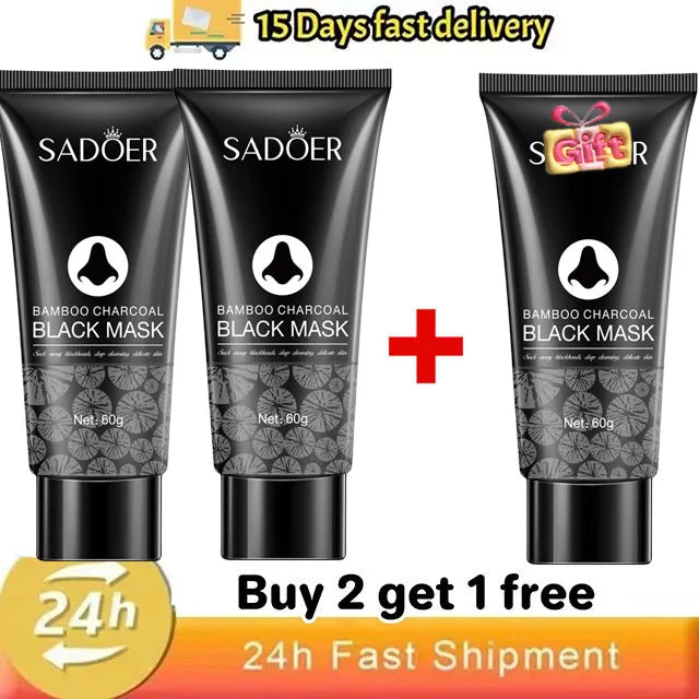 PWYUMAN Bamboo Charcoal Blackhead Remover Mask - Deep Pore Cleansing & Acne