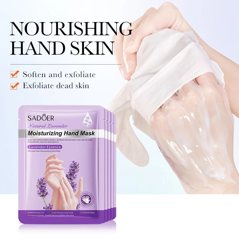 Lavender Moisturizing Hand Mask Gloves - 5 Pack