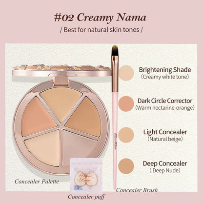 FLOWER KNOWS Sweetie Bear 4-Color Concealer Palette - Full Coverage