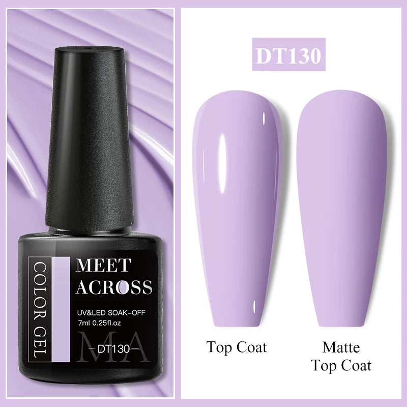 MEET ACROSS Wine Red Gel Nail Polish - 7ml Long-Lasting French Manicure