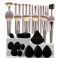 Professional Makeup Brush Set - 3-20 Pieces Premium Soft Goat Hair &