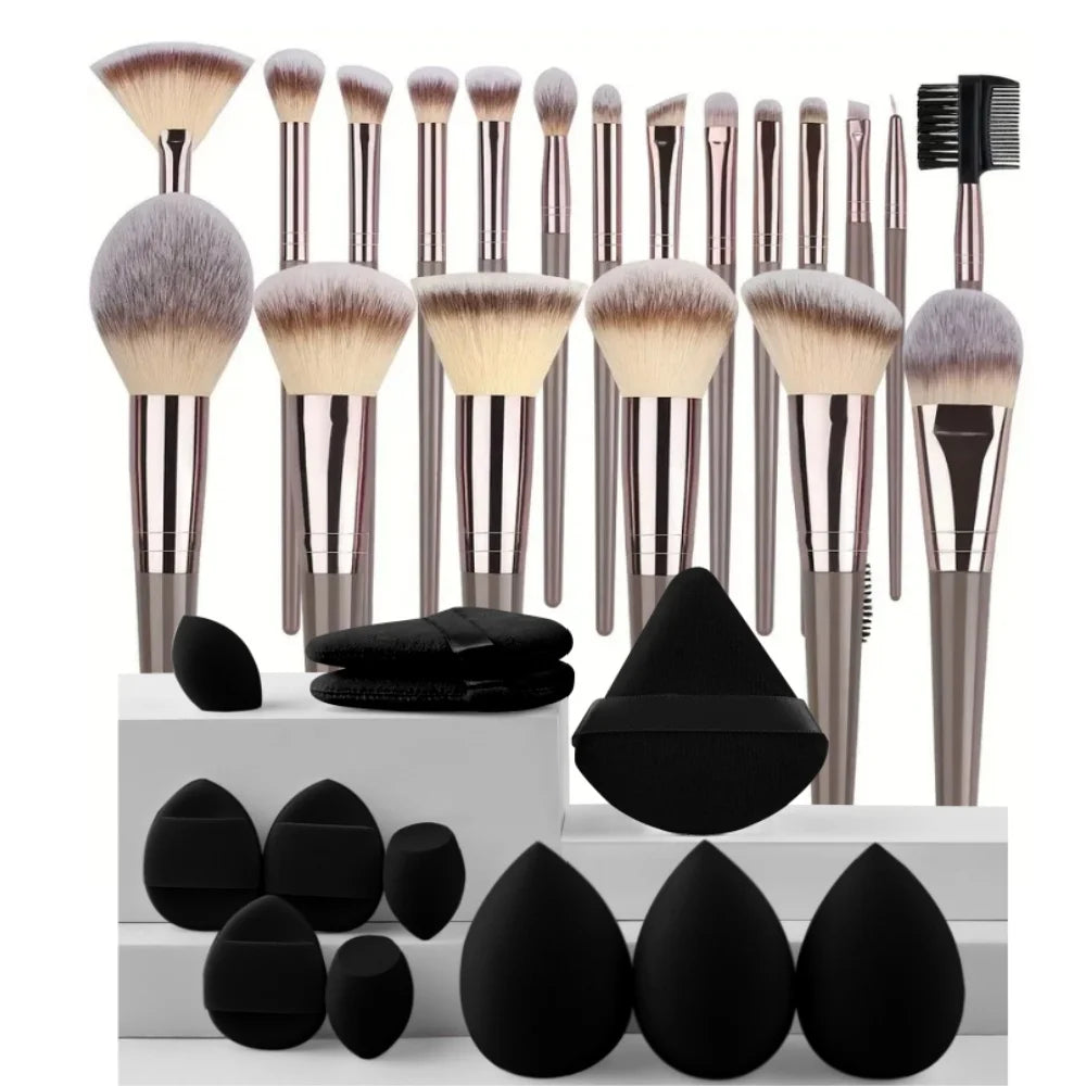 Professional Makeup Brush Set - 3-20 Pieces Premium Soft Goat Hair &