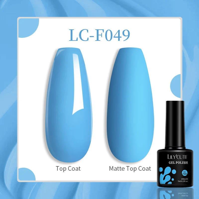 LILYCUTE 7ML Jelly Amber Gel Nail Polish Nail Art Dark Bloom Leopard