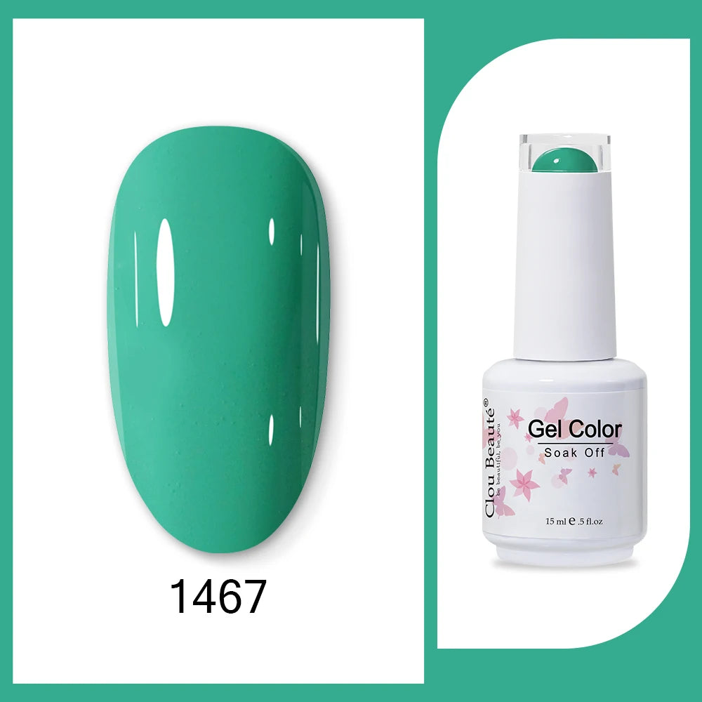 Clou Beaute HEMA & TPO Free Gel Nail Polish - Army Green 15ml