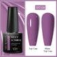 MEET ACROSS Wine Red Gel Nail Polish - 7ml Long-Lasting French Manicure