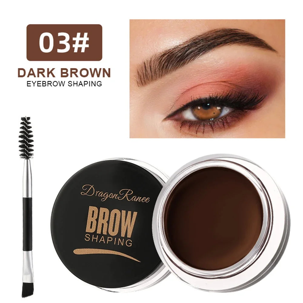 Matte Brown Black Eyebrow Cream - 3D Natural Tint Waterproof Gel Wax