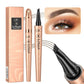 Liquid Eyebrow Pencil - Waterproof 4 Tip Microblade Pen Long-Lasting