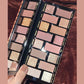 MYHO 16-Color Eyeshadow Palette - Matte & Shimmer Nude Brown Shades with Waterproof Formula