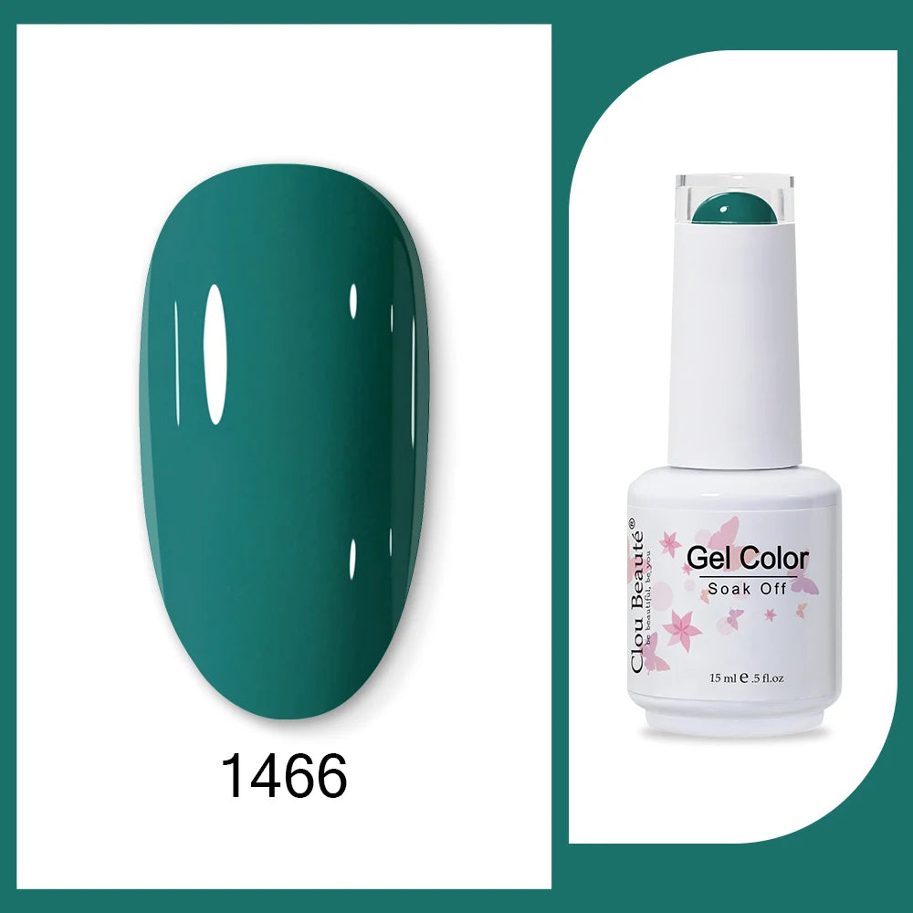Clou Beaute HEMA & TPO Free Gel Nail Polish - Army Green 15ml