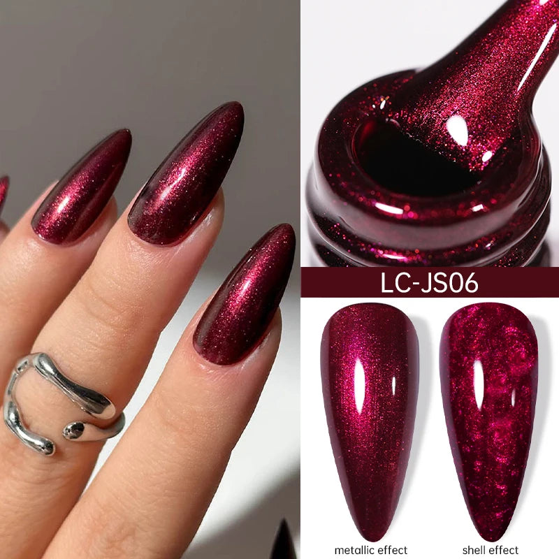 LILYCUTE 5ML Reflective Glitter Liner Gel Polish Nail Art Champagne Sparkling Lines
