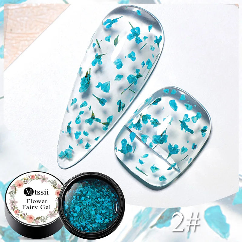 Mtssii Dried Flower Gel Nail Polish - Natural Flower Fairy Series UV/LED