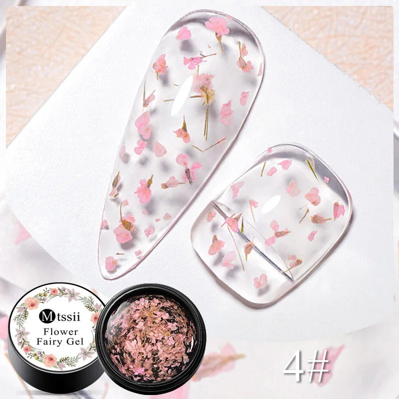 Mtssii Dried Flower Gel Nail Polish - Natural Flower Fairy Series UV/LED