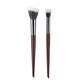 Natural Wood & Goat Hair Stippling Makeup Brush - Professional Powder & Contour Blending