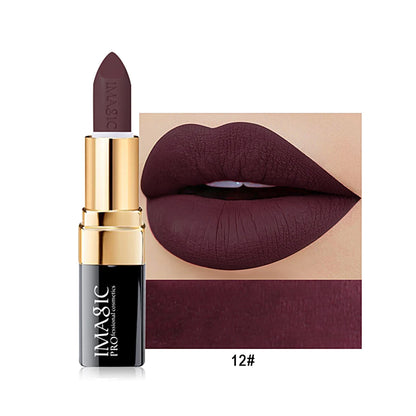 IMAGIC 12-Color Matte Lipstick Set - Waterproof Long-Lasting Velvet Finish