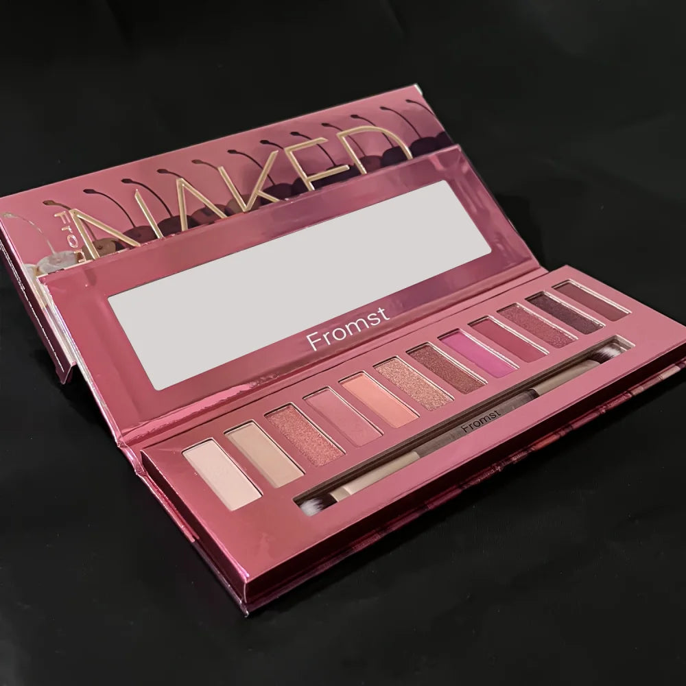 Professional 12-Color Eyeshadow Palette - Long-Lasting Shimmer & Matte Finish