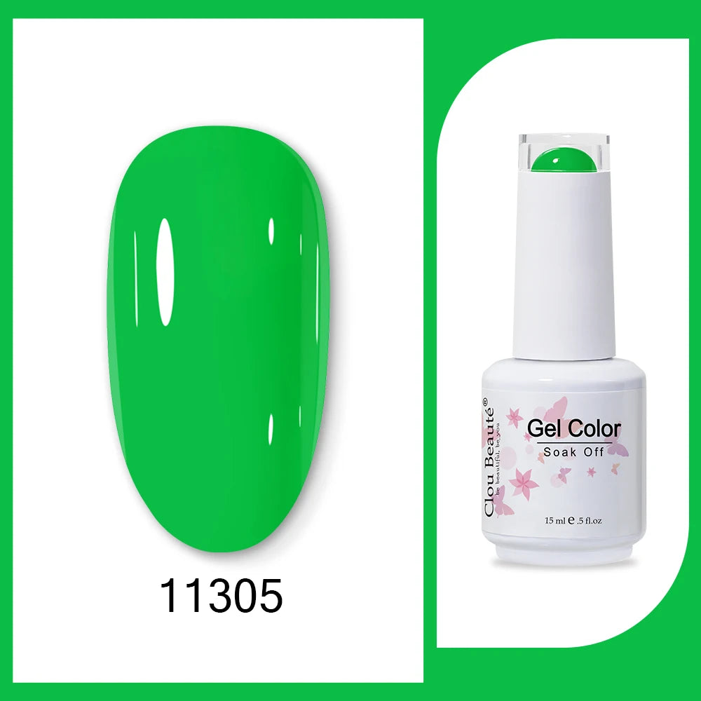 Clou Beaute HEMA & TPO Free Gel Nail Polish - Army Green 15ml