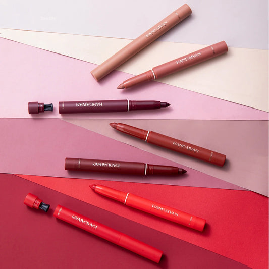 Pink Velvet Matte Lipstick Pen - Waterproof Long-Lasting Lip Liner Pencil (12 Shades)