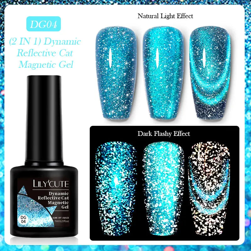 LILYCUTE 9D Cat Eye Magnetic Gel Nail Polish - 7ml