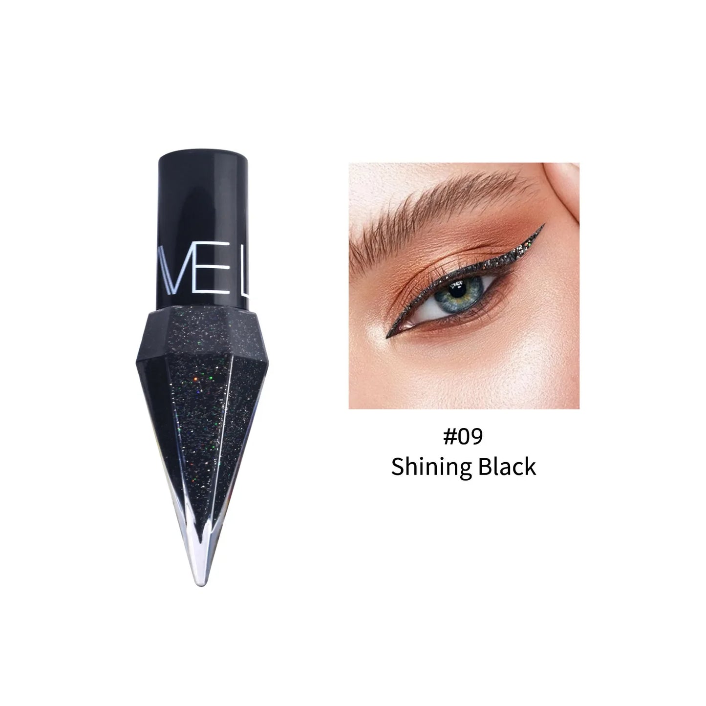 Pudaier Pearlescent Diamond Liquid Eyeliner - Waterproof Glitter Eyeshadow Stick with Long-Lasting Shimmer