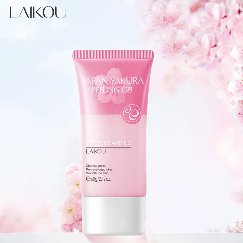 LAIKOU Matcha Exfoliating Peeling Gel - Gentle Facial Scrub for Deep Cleansing & Moisturizing (60g)