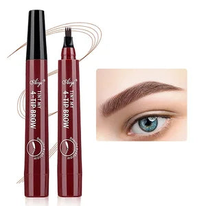 4 Split Tip Eyebrow Pen - Waterproof Liquid Tattoo Pen 5 Colors