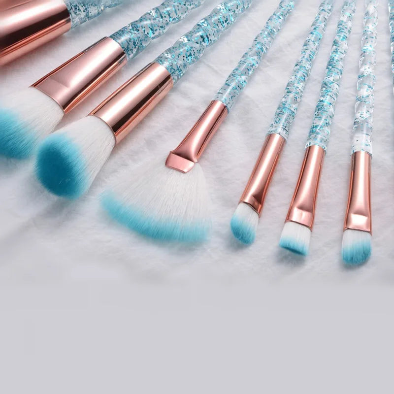 Professional Unicorn Makeup Brush Set - 10 Piece Collection