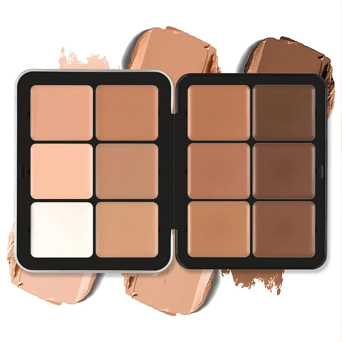 12 Color Blush Concealer Set - Waterproof Face Contour Cream Palette