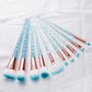Professional Unicorn Makeup Brush Set - 10 Piece Collection