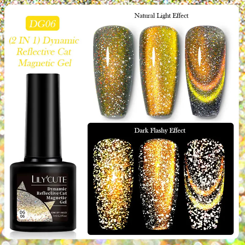 LILYCUTE 9D Cat Eye Magnetic Gel Nail Polish - 7ml