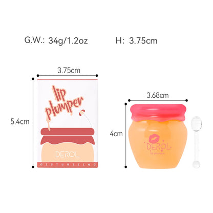 Natural Lip Plumper with Ginger & Peppermint - Day & Night Moisturizing Treatment