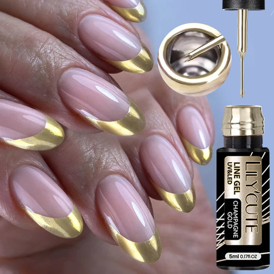LILYCUTE Metallic Painting Liner Gel Nail Polish - 5ml