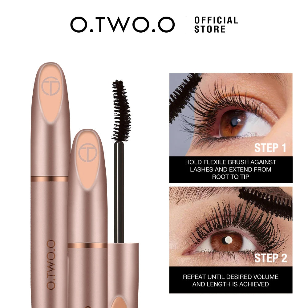 O.TWO.O 3D Silk Fiber Mascara - Waterproof Lengthening & Volumizing