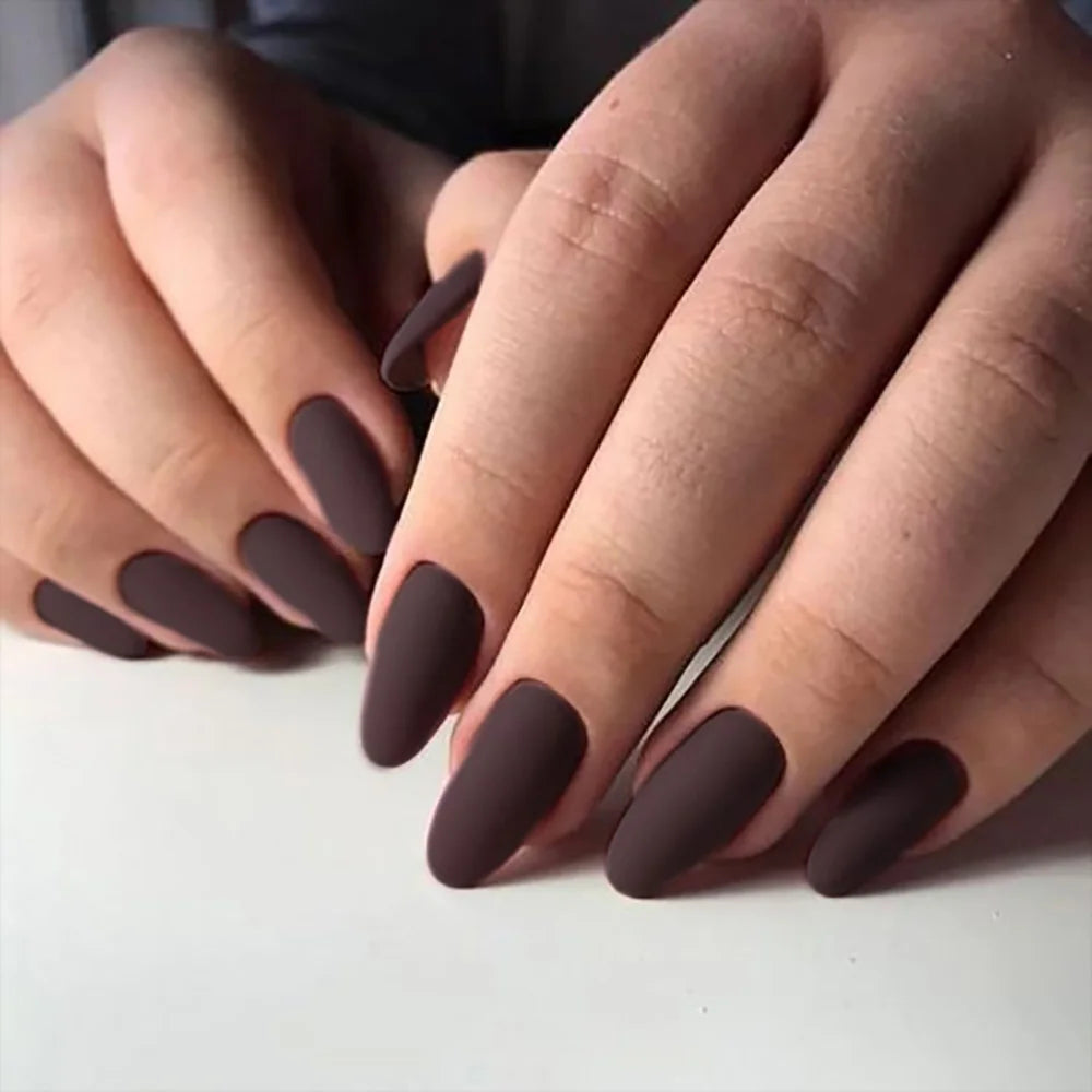 Matte Almond Press-On Nails - 24 Piece Set