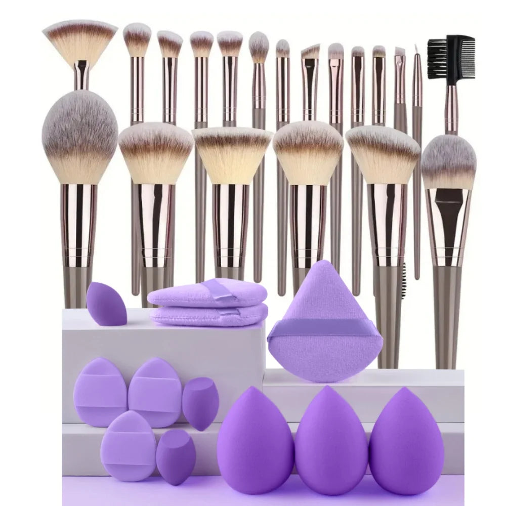 Professional Makeup Brush Set - 3-20 Pieces Premium Soft Goat Hair &