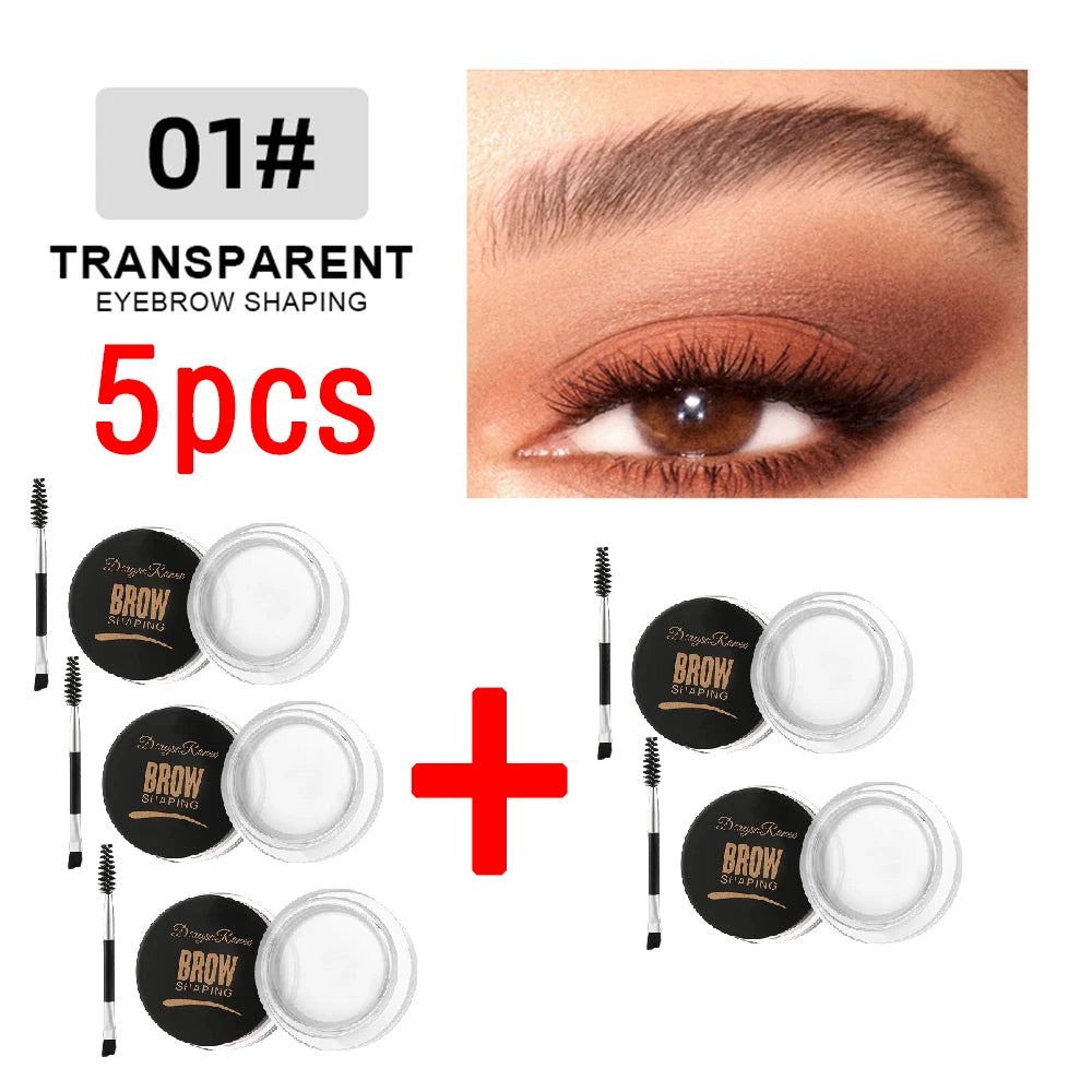 Matte Brown Black Eyebrow Cream - 3D Natural Tint Waterproof Gel Wax