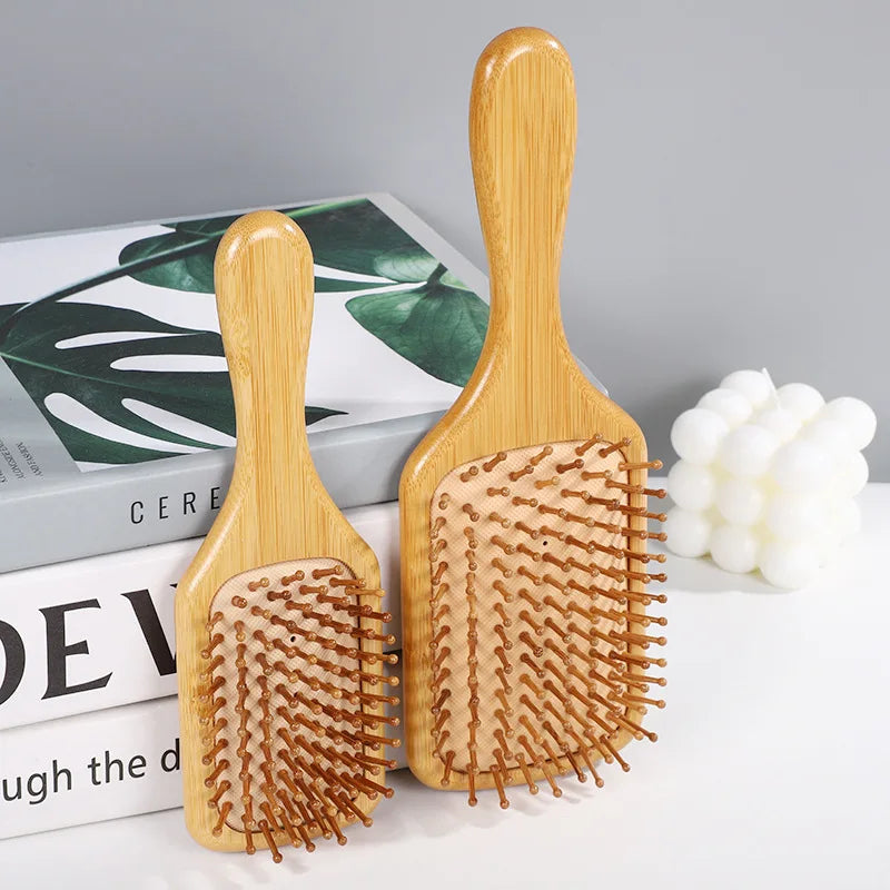 New Sdottor Wooden Bamboo Hair Brush Air Massage Comb Anti-static Scalp Combs
