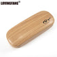 High Quality Hard Glasses Case Women Wood Grain Eyeglass Case Cover Portable