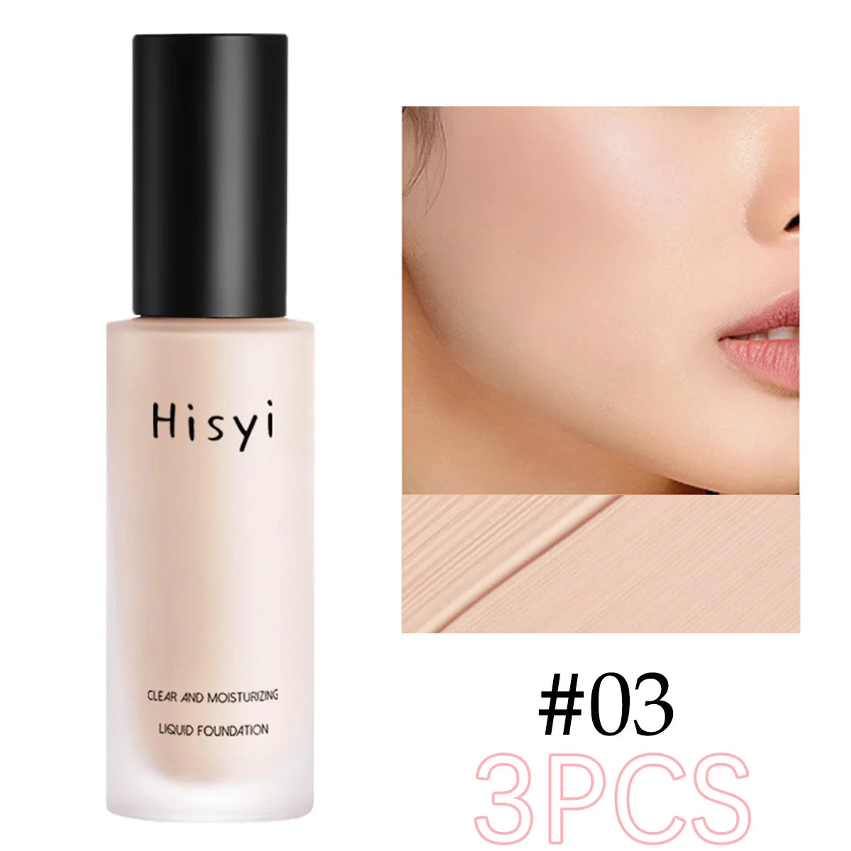 Liquid Foundation - Natural Coverage Transparent Conceals Blemishes