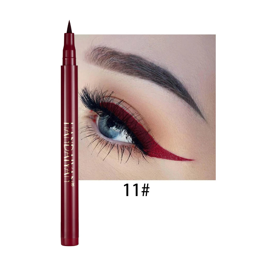 Waterproof Rainbow Matte Liquid Eyeliner - Colorful White Pink Pen