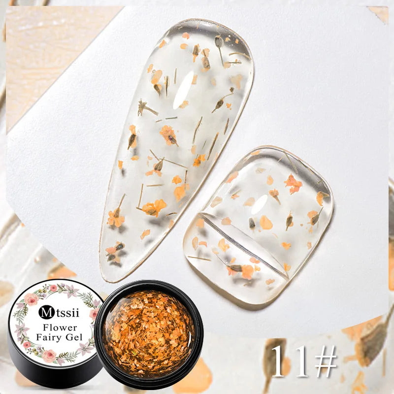 Mtssii Dried Flower Gel Nail Polish - Natural Flower Fairy Series UV/LED