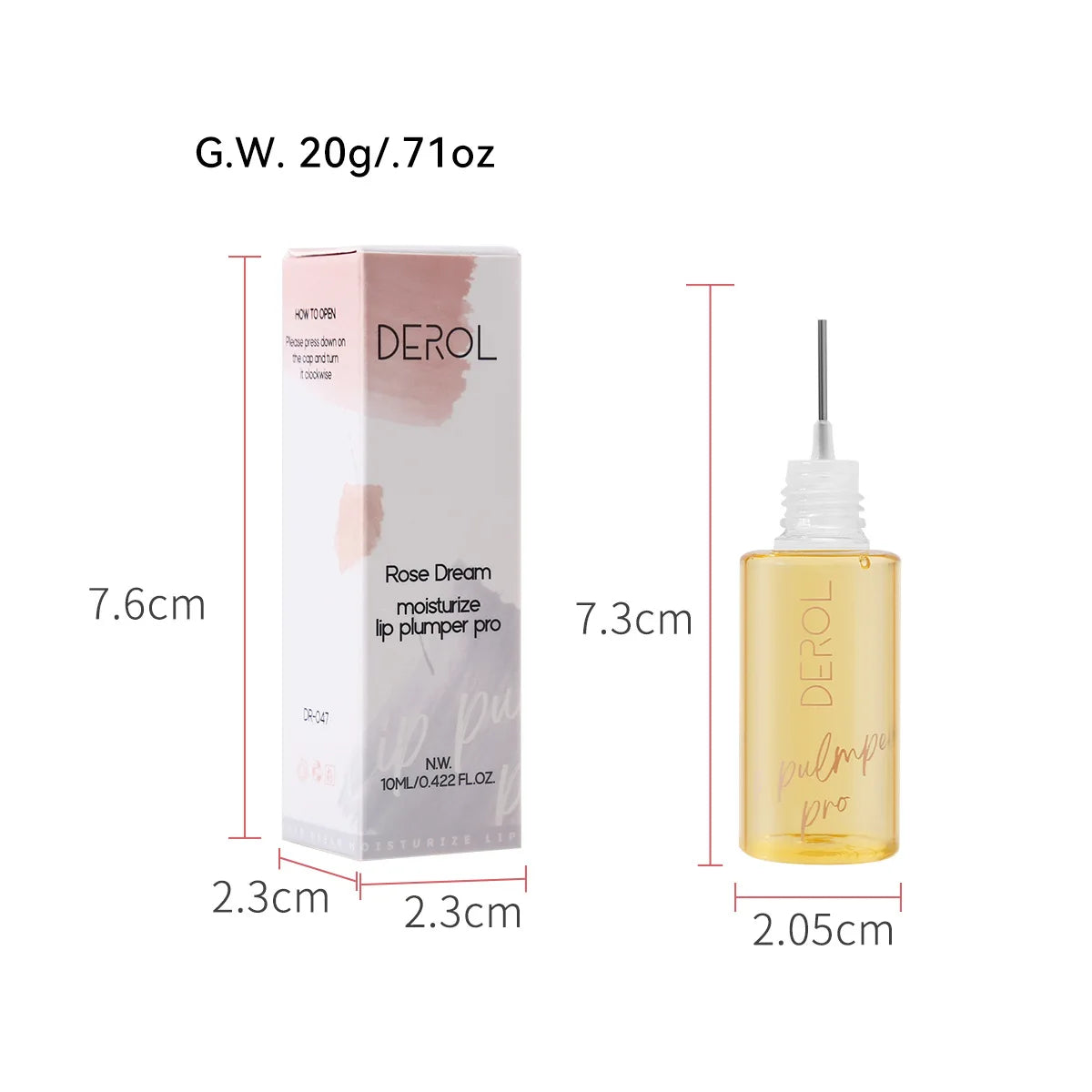 Natural Lip Plumper with Ginger & Peppermint - Day & Night Moisturizing Treatment