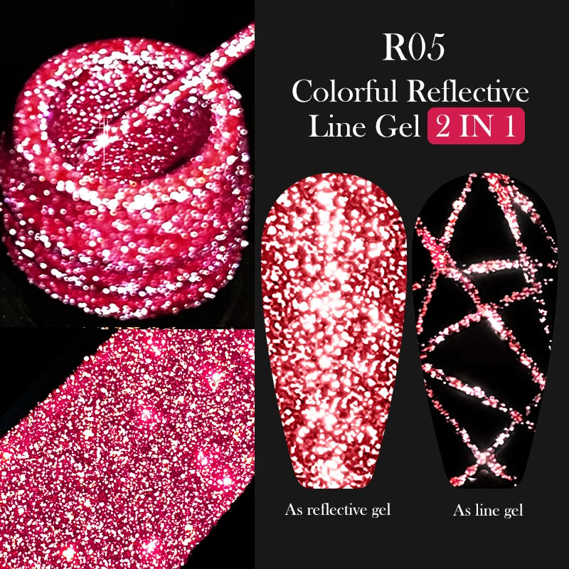 LILYCUTE Metallic Painting Liner Gel Nail Polish - 5ml