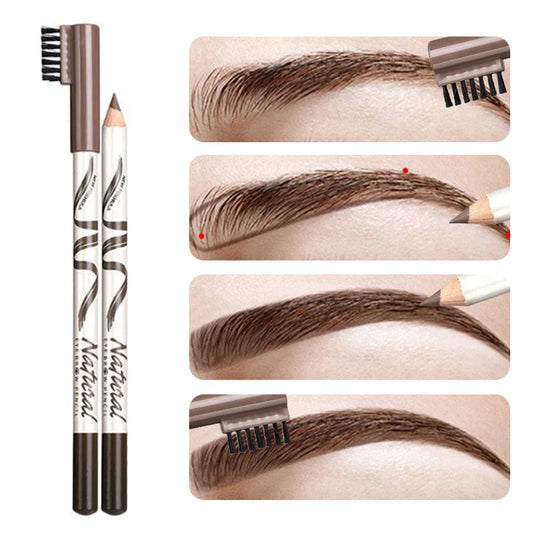 Waterproof Eyebrow Pencil - Long-Lasting Brown Eye Brow Makeup Tool