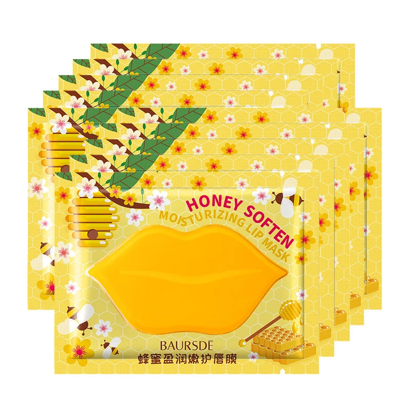 Collagen Nourishing Lip Mask - Moisturizing Fruit Essence Anti-Wrinkle Lip Treatment Patches (5/10 Pack)