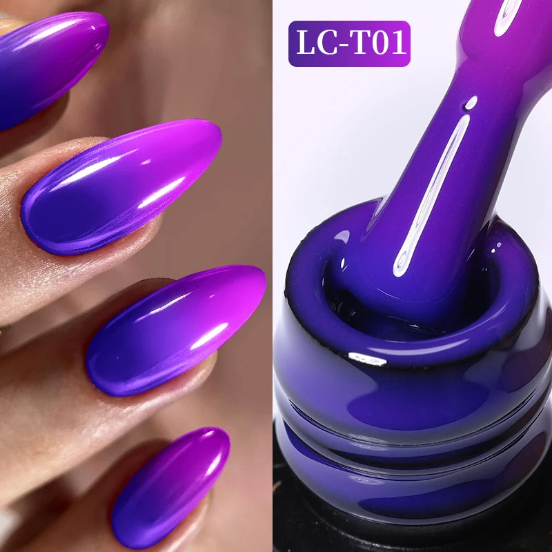 LILYCUTE Thermal Gel Nail Polish 7ml - Temperature Color Changing UV LED