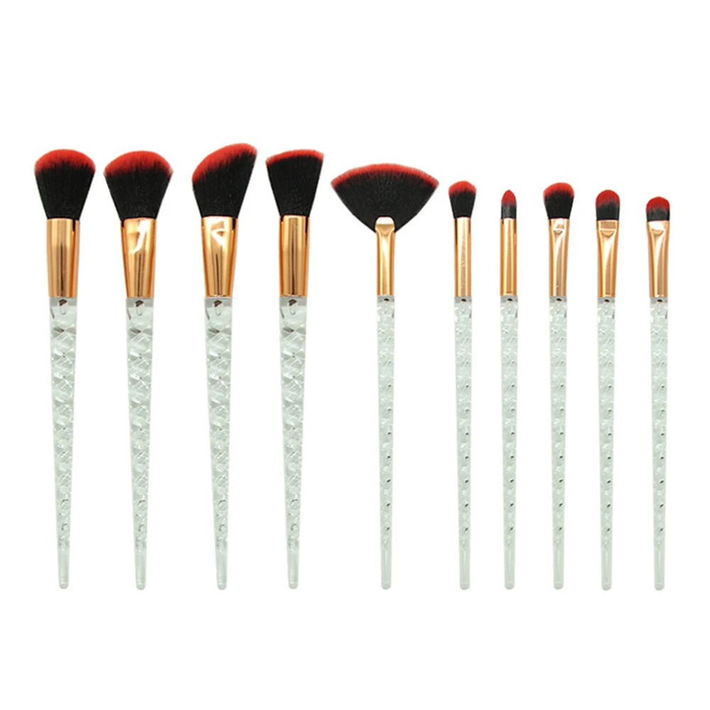 Professional Unicorn Makeup Brush Set - 10 Piece Collection