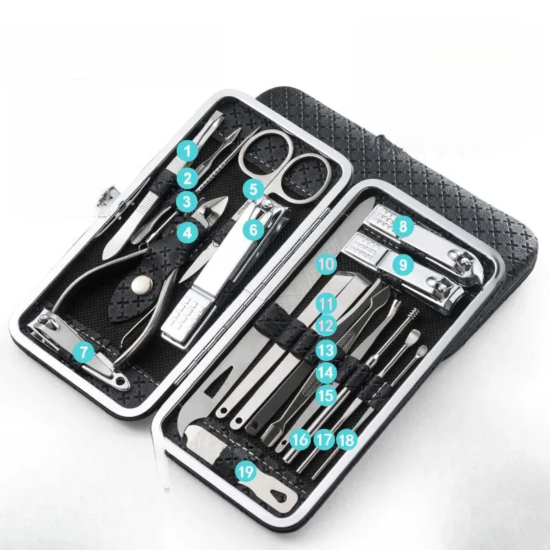 Home Nail Clipper Set Of 19 Pieces Large Size Dead Skin Pliers