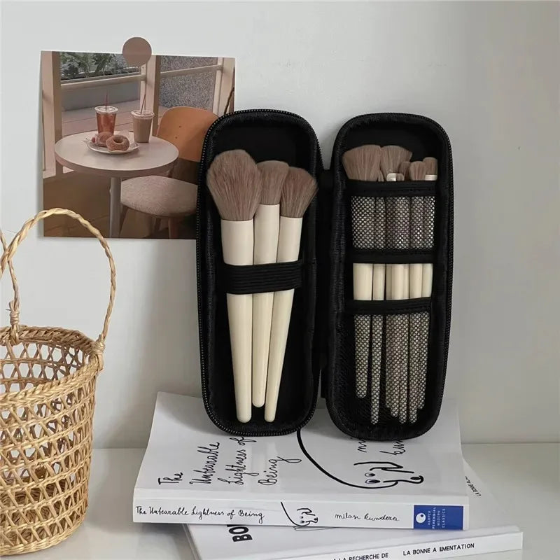 Waterproof Double Zipper Makeup Brush Case - Professional Portable Storage